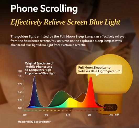 ๐ Full Moon Zero Blue Light Baby Night Light, 1800K Amber Sleep Lamp, FDA Food Grade Silicone Rechargeable Nursery Lamp with Auto Timer & Touch Dimmable for Kids Bedroom