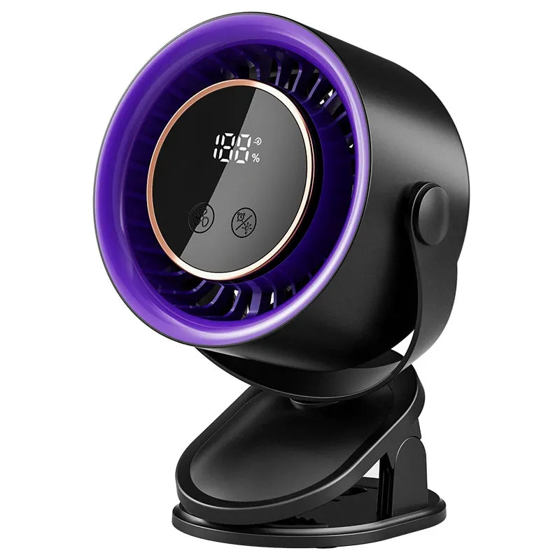 đź’ˇ 3-in-1 Rechargeable Clip On Fan with Night Light, 199 Speed Adjustable Quiet Portable Fan, USB-C Charging 8H Auto Off Timer Wall Hanging Desk Fan for Nursery Camping Bedroom