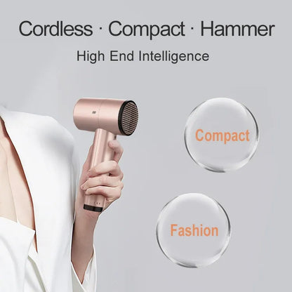 🔋Cordless Rechargeable Hair Dryer, 5000mAh Wireless Blow Dryer with Charging Base, 6 Adjustable Speeds & Concentrator Nozzle Compact Travel Hair Dryer for Dorm Hotel
